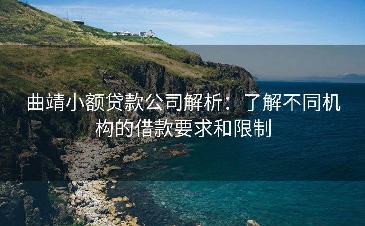 曲靖小额贷款公司解析：了解不同机构的借款要求和限制 曲靖小额贷款公司解析 曲靖私人借款  第1张